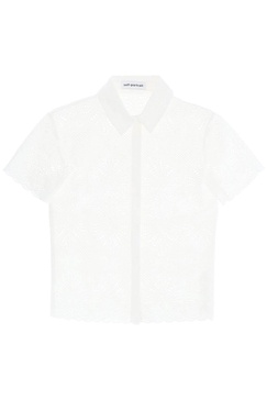 Self Portrait Short Sleeved Sangallo Lace Shirt