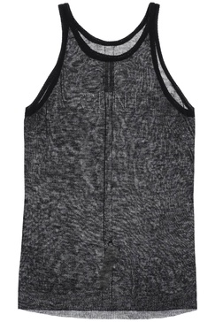 "knitted tank top with perforated