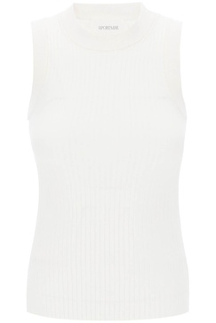 sleeveless ribbed knit top