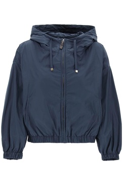 technical taffeta hooded jacket