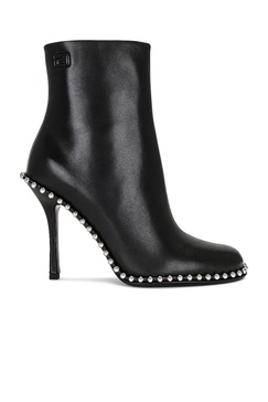 Nova 105 High Heels Ankle Boots In Black Leather