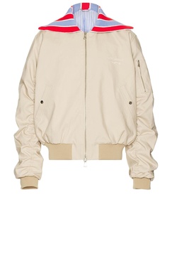 Bomber Jacket With Knit Patch