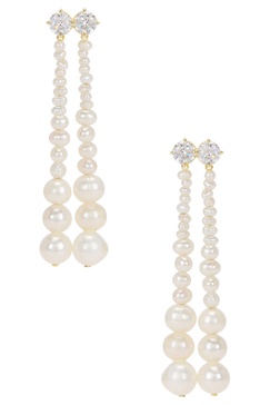 Freshwater Pearl CZ Earrings