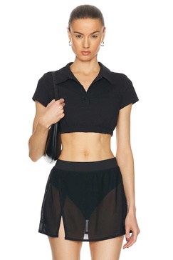 Cropped Prestige Polo Top