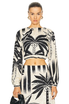 Desert Palms Crop Top