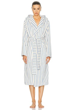 Hooded Stripe Bathrobe