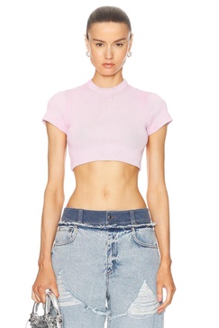 Cropped Short Sleeve Top