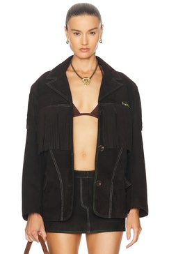 For FWRD Suede Fringe Jacket