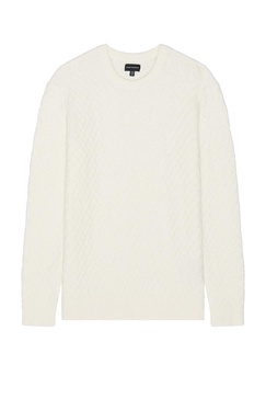 Boucle Half Diamond Crew Sweater