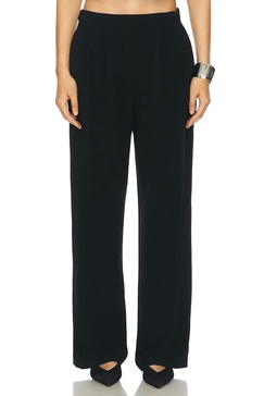 Crepe Pleated Wide Leg Pant