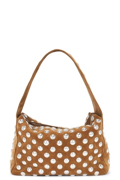 Elena Suede Studded Shoulder Bag