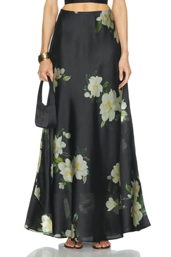 Harmony silk midi skirt 