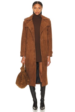 Suede Trench Coat