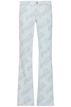 Jacquard Denim Flare Pants Woven