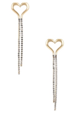 Heart Fringe Earrings