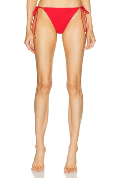 Logo Swim Side Tied Bikini Bottom