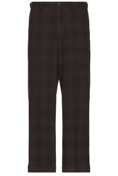 Ivy Trousers Wide Recycle Wool Plaid