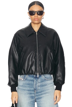 Frida Vegan Leather Bomber Jacket