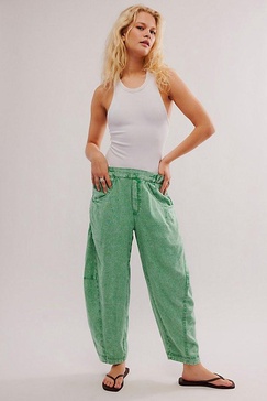 High Road Washed Pull-On Barrel Pants