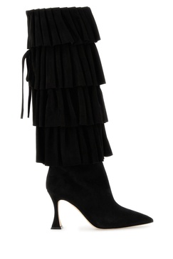 Black suede Miralone boots