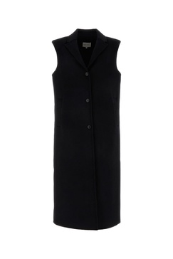 Black wool blend Deanna sleeveless coat