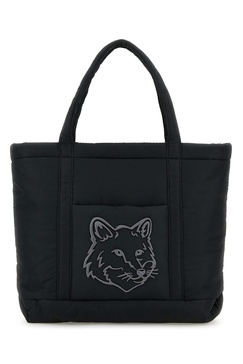 Black Nylon Medium Shopping Bag