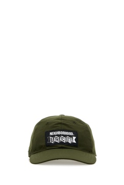 Army green polyester blend baseball cap