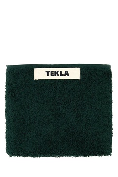 Bottle green terry guest towel