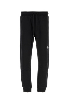 Black cotton joggers