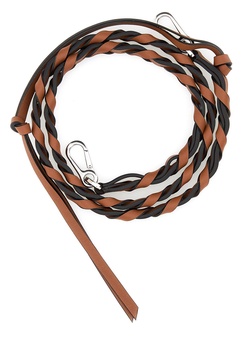 Brown leather shoulder strap