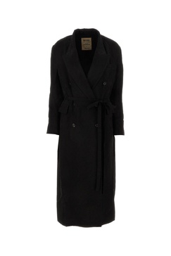 Black satin Callie coat