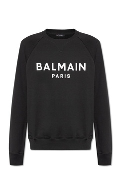 BALMAIN Signature Print Crewneck Sweatshirt