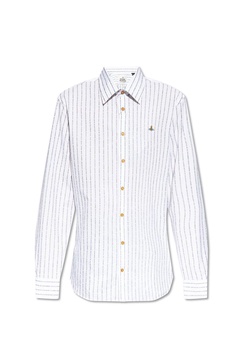 Orb Embroidered Striped Shirt