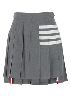 Grey Wool Mini Skirt