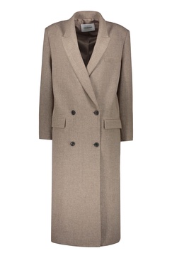 Wool Blend Double-breasted Coat