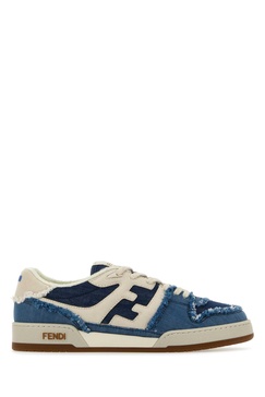 Fendi Man Multicolor Denim Fendi Match Sneakers