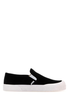 Black Suede Terra Vulca Slip-ons