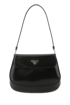 Cleo brand-plaque brushed leather shoulder bag