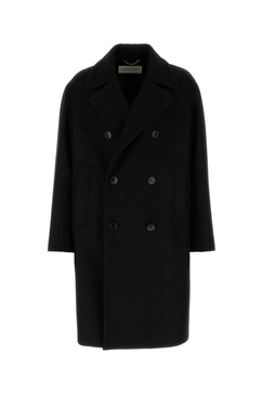 Dries Van Noten Man Black Wool Blend Coat