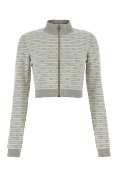 Miu Miu Woman Printed Cotton Blend Cardigan