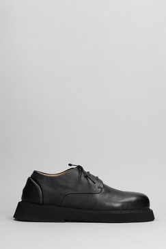 Lace Up Shoes In Black Leather