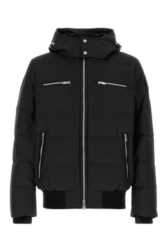 Black Polyester Cloud Bomber Down Jacket