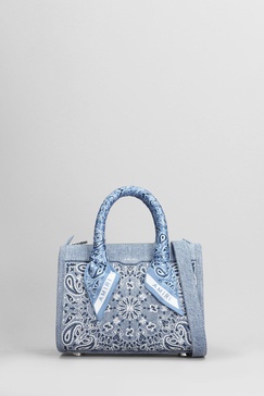 Shoulder Bag In Blue Cotton