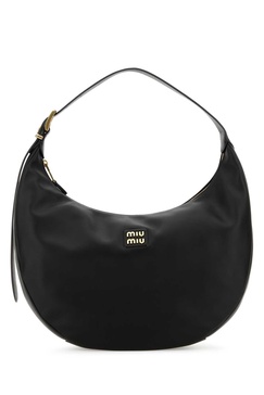 Miu Miu Woman Black Leather Shoulder Bag