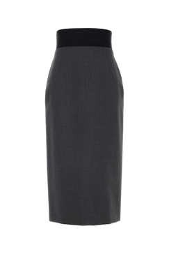 Dark Grey Wool Anny Skirt