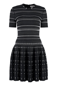 contrast-thread knitted minidress