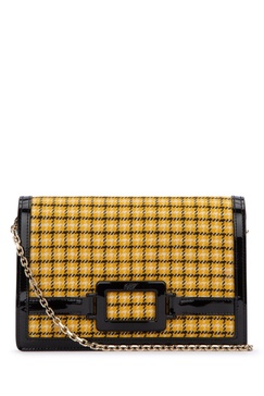 Roger Vivier Checked Foldover Top Clutch Bag