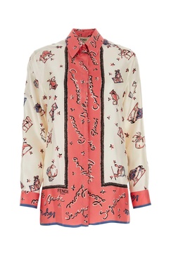 Fendi All-Over Astrology Printed Long-Sleeved Shirt