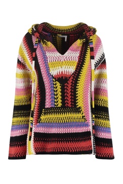 Chloé Colour Block Knit Hoodie