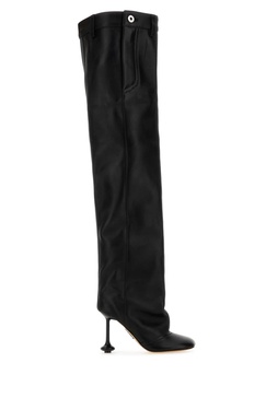 Toy Panta silver-tone-hardware leather over-the-knee boots